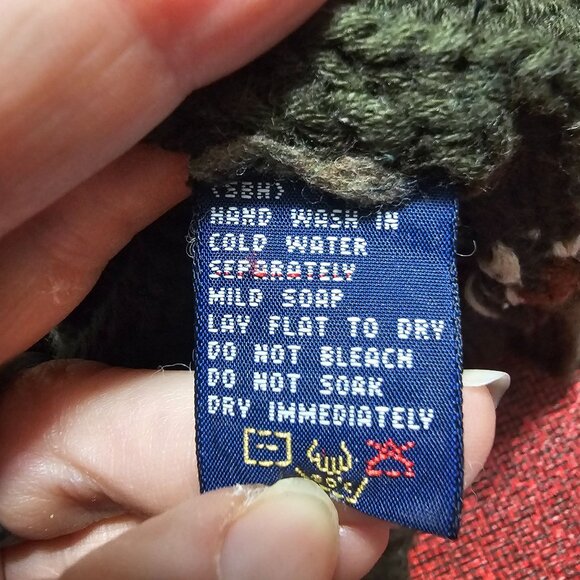 VTG 90s Tommy Hilfiger Fair Isle Knit Sweater L Heavy Chunky Snowflake Apres Ski - Picture 3 of 6